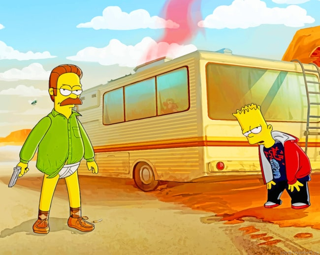 Bart And Heisenberg Simpsons Animations Painting By Numberss.png