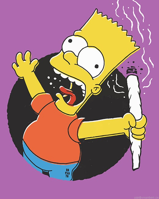 Bart Simpson Animations Painting By Numbers.png