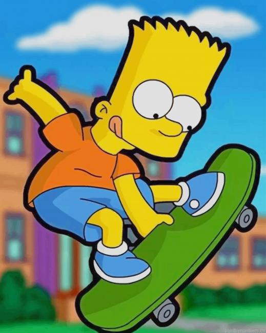 Bart The Simpsons Animations Painting By Numberss.png