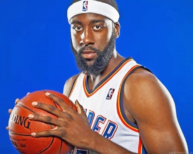 Basketball Player James Harden Painting By Numberss.png