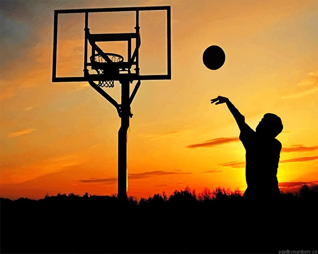 Basketball Player Silhouette Painting By Numberss.png