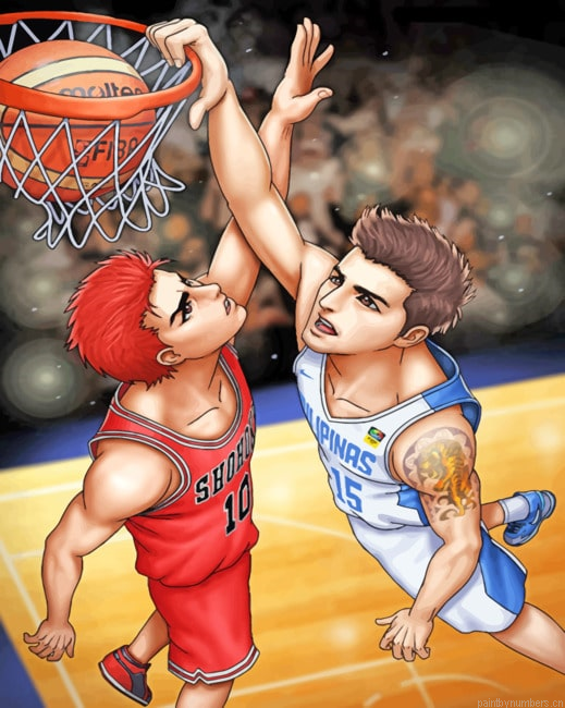 Basketball Sakuragi And Pingris Animations Painting By Numberss.png