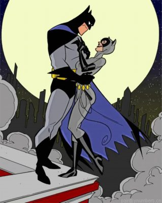 Batman And Catwoman In Love Painting By Numbers.png