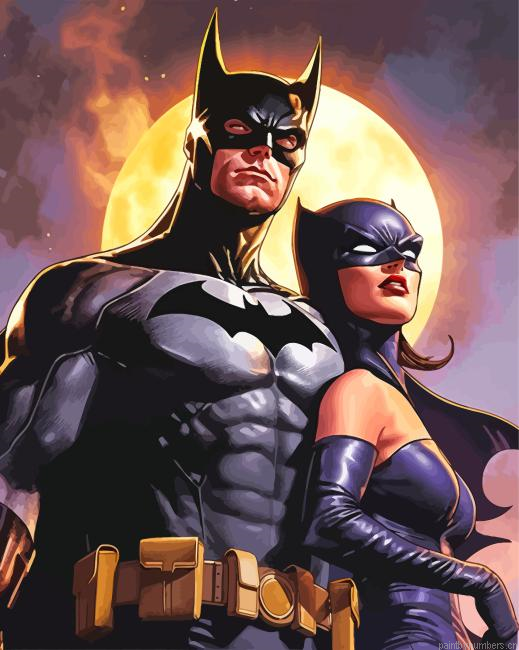 Batman And Catwoman Painting By Numberss.png