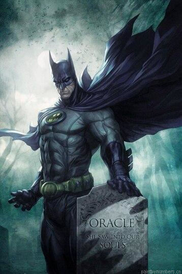 Batman In The Cemetery Cartoon And Animation New Painting By Numberss.png