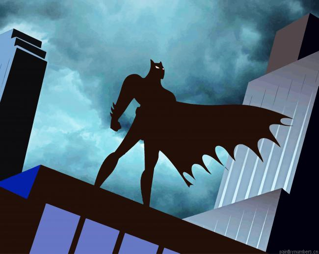 Batman Night Hero Cartoons Painting By Numberss.png