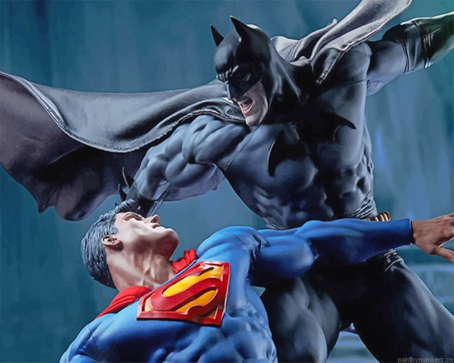 Batman Vs Superman Heroes Painting By Numberss.png