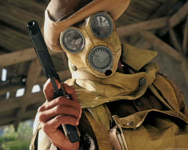 Battlefield With Gas Mask Painting By Numberss.png