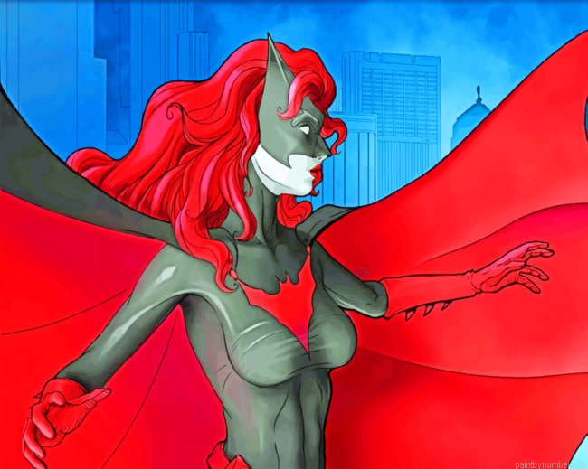 Batwoman Cartoon Painting By Numberss.png