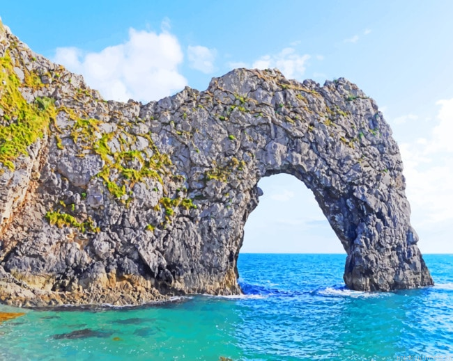 Bay Beach Arch Shape Hill Painting By Numberss.png