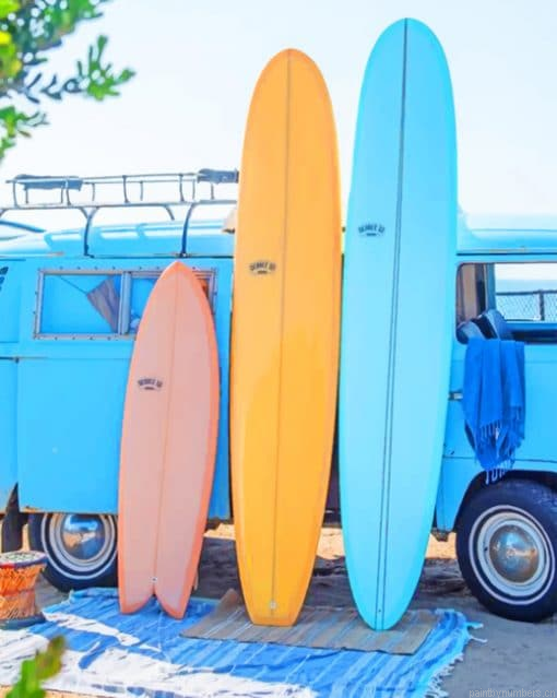 Beach Aesthetic Surfboard Painting By Numbers.png