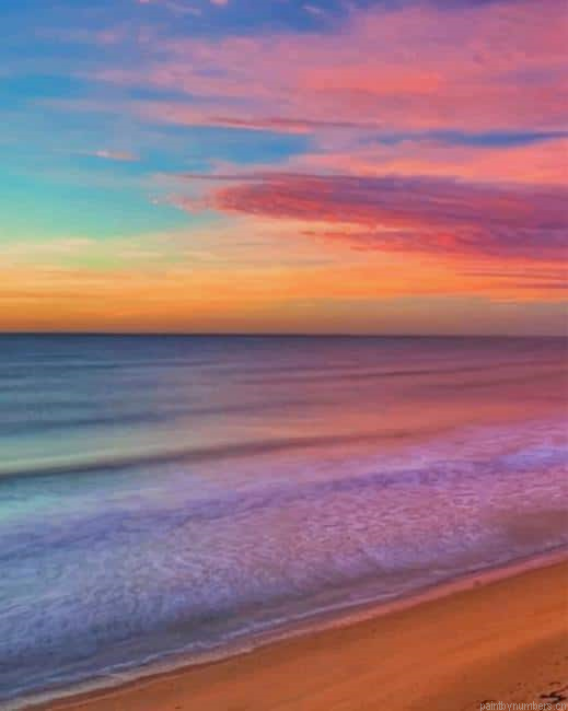 Beach Sunset Seascapes Painting By Numberss.png