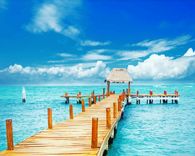 Beautiful Cancun Mexico Painting By Numbers.png