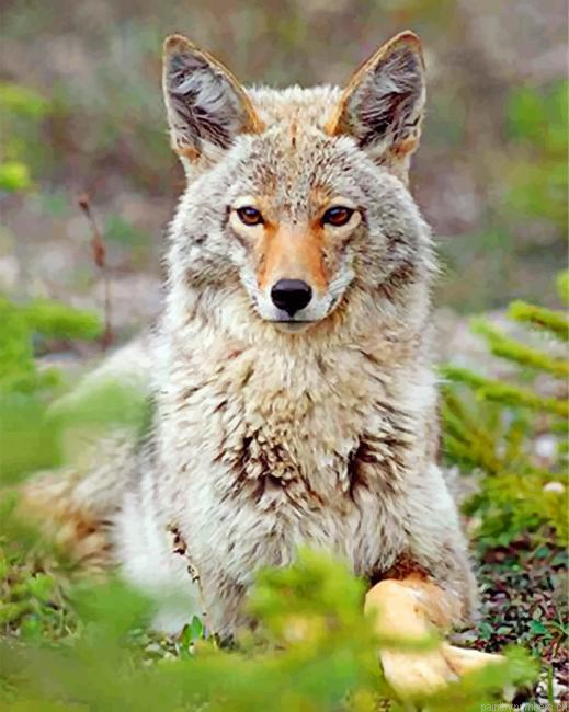 Beautiful Coyote Painting By Numberss.png