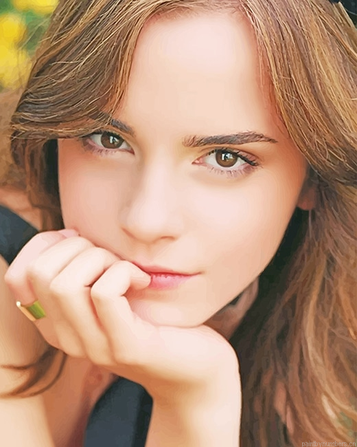 Beautiful Emma Watson Actors Painting By Numberss.png