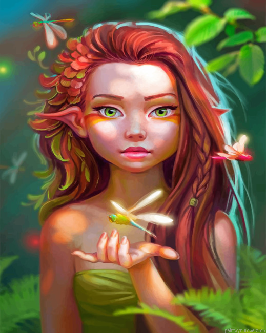 Beautiful Fairy Painting By Numberss.png