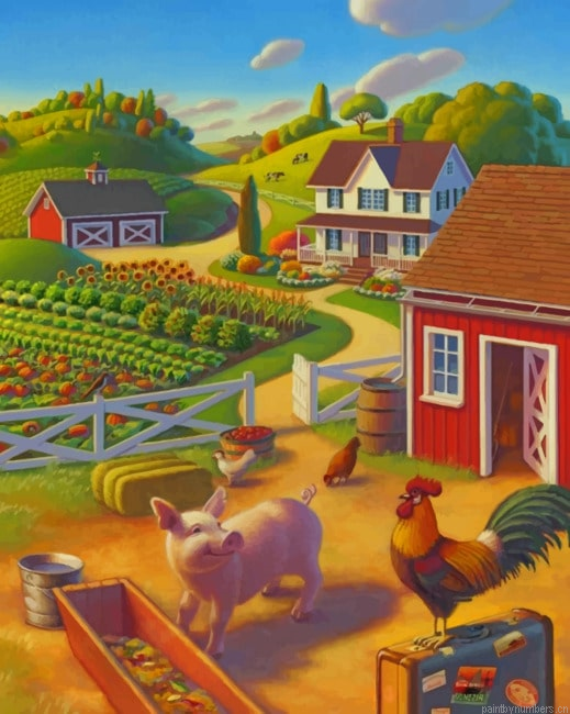 Beautiful Farm Painting By Numberss.png