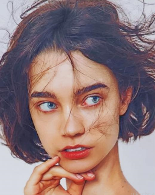Beautiful Girl Portrait Painting By Numberss.png