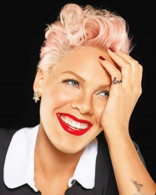 Beautiful Pink Singer Painting By Numberss.png