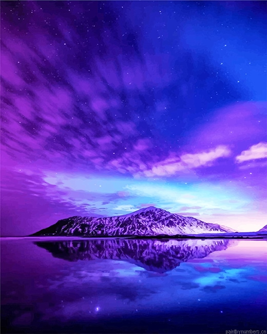 Beautiful Purple Sky Landscapes Painting By Numberss.png
