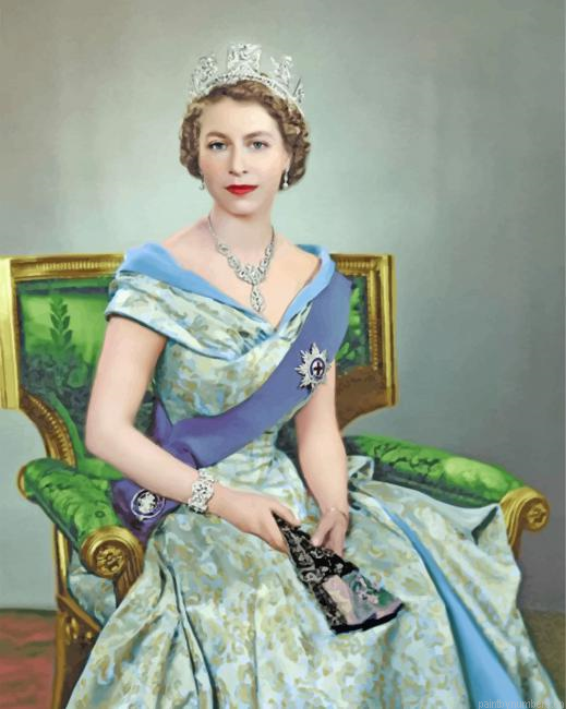 Beautiful Queen Elizabeth Painting By Numberss.png