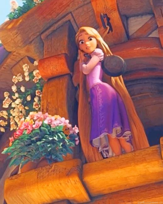 Beautiful Rapunzel Tangled Painting By Numberss.png