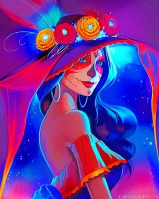 Beautiful Sugar Skull Painting By Numbers.png