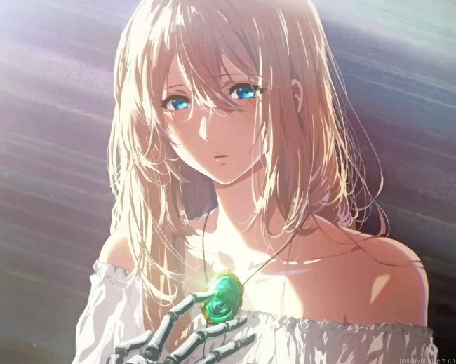 Beautiful Violet Evergarden Painting By Numberss.png