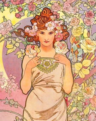 Beautiful Woman By Mucha Painting By Numbers.png