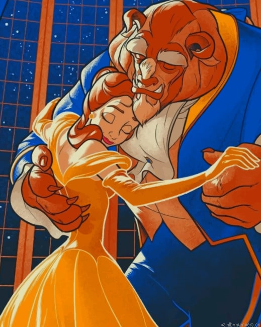 Beauty And The Beast Disney Animations Painting By Numberss.png