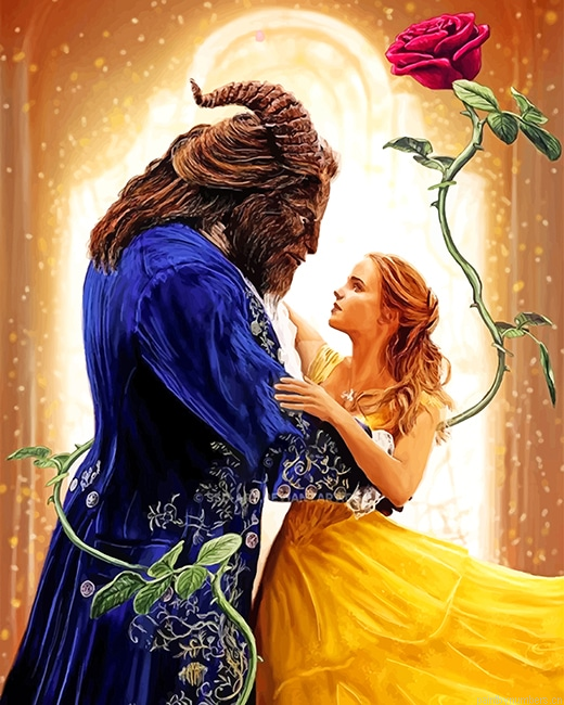 Beauty And The Beast Romance Movies Painting By Numbers.png