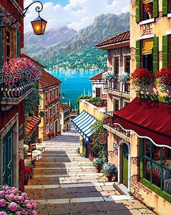 Bellagio Village Cities Painting By Numbers.png