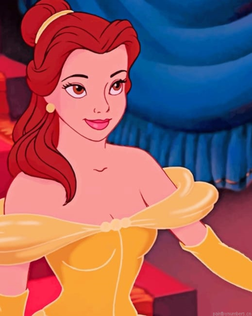 Belle Beauty And The Beast Animations Painting By Numberss.png