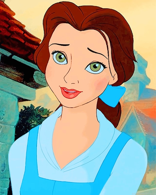 Belle Beauty And The Beast Disney Animations Painting By Numberss.png