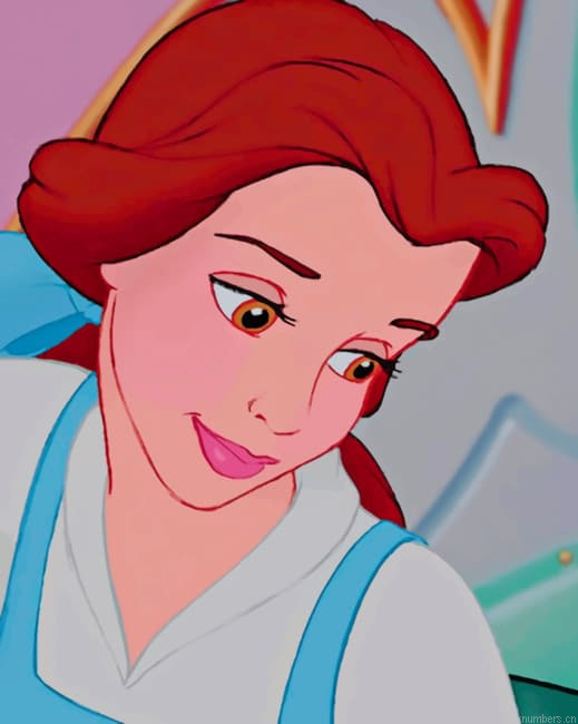 Belle Disney Princess Animations Painting By Numberss.png