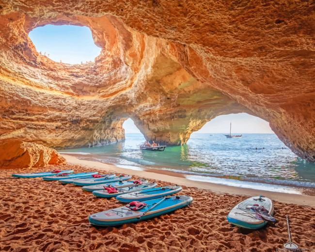 Benagil Caves Lagoa Portugal Painting By Numbers.png