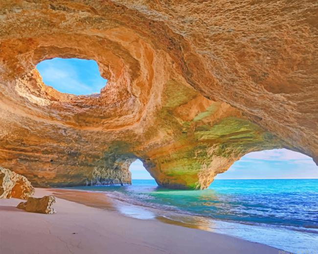 Benagil Caves Portugal Painting By Numbers.png