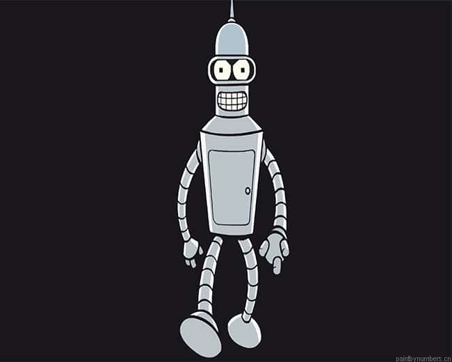 Bender Robot Futurama Painting By Numberss.png