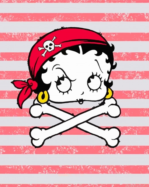 Betty Boop Pirate Face Painting By Numbers.png