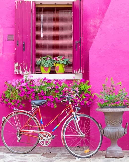 Bicycle In Burano Italy Painting By Numbers.png