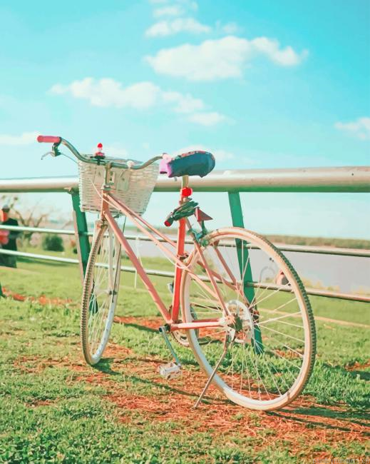 Bicycle In Farm Painting By Numberss.png