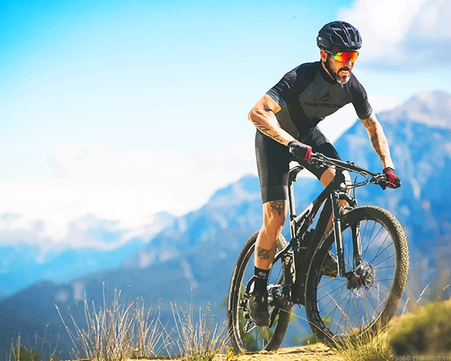 Bicycle Mountain Biking Painting By Numbers.png