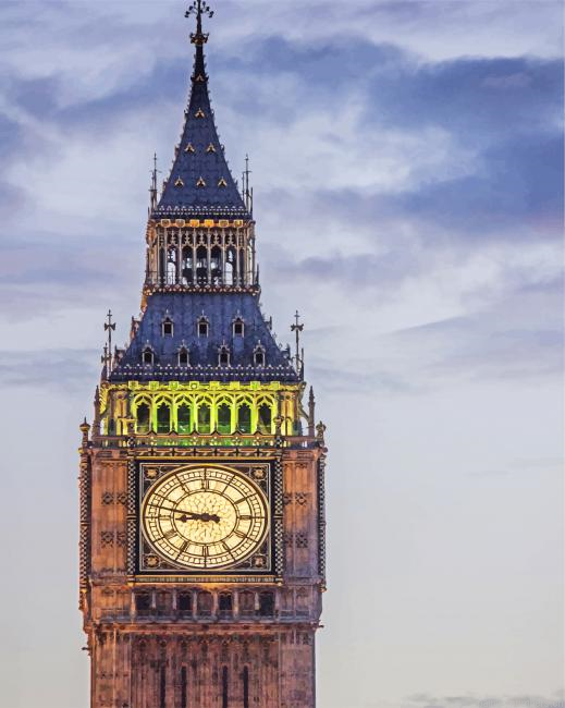 Big Ben In London Landmarks Painting By Numberss.png