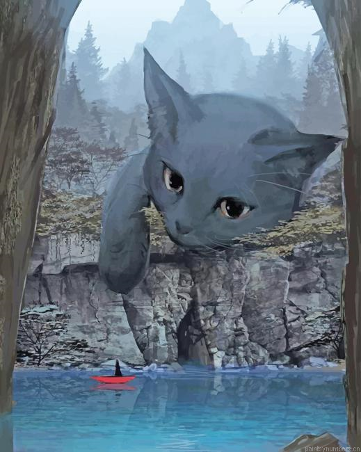Big Cute Cat Painting By Numberss.png