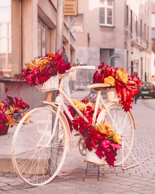 Bike And Flowers Painting By Numberss.png