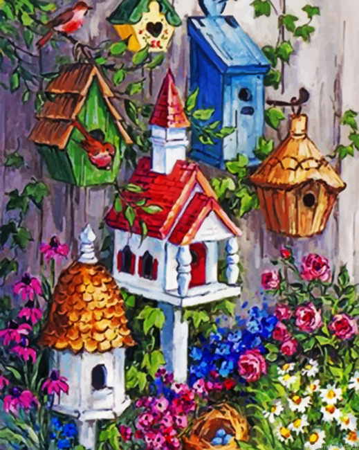 Bird House Cottage Painting By Numberss.png