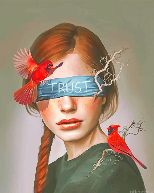 Birds Girl Arts Painting By Numbers.png