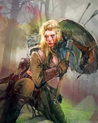 Birka Female Viking Warrior Painting By Numbers.png