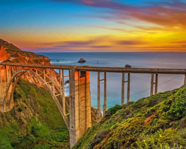 Bixby Creek Bridge Landscapes Painting By Numberss.png