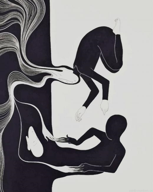 Black And White Abstracts Painting By Numberss.png